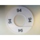 Maatring 9 cm wit/zw 94 